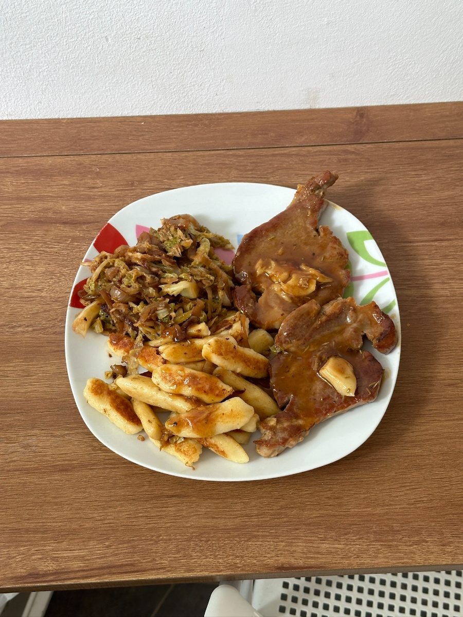 Beer-Braised Pork Shoulder with Cabbage Dumplings