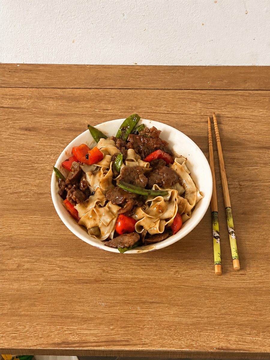 Beef Stir-Fry with Black Bean Garlic Sauce & Noodles
